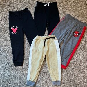 Black and Gray Sweatpants Joggers with Elastic Cuffs